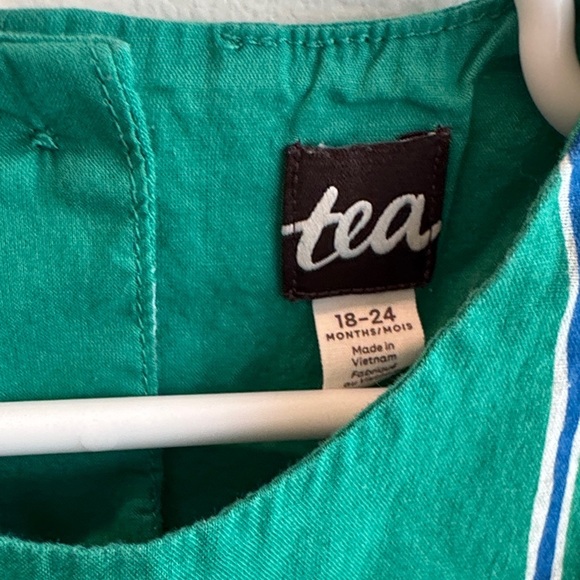 Tea Collection Emerald Leaf Print Dress - Picture 2 of 6